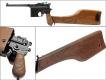 M712 Mauser C96 Broomhandle Full Metal GBB Semi Auto & Full Auto "Schnellfeuer" w. Stock Holster by We